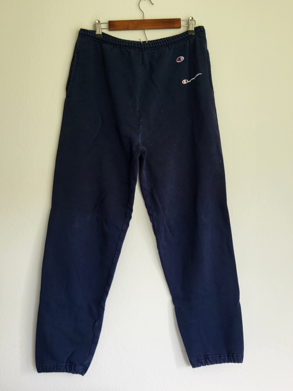 Champion Navy Blue Men's Sweatpants with Elastic Ankles